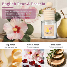 Load image into Gallery viewer, Car Air Freshener Oil Diffuser - Hanging Long Lasting Scent for Car &amp; Home (BlackBerry &amp; Bay, White Musk &amp; Cedarwood, English Pear &amp; Freesia, Wild Bluebell)

