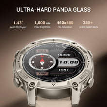 Load image into Gallery viewer, Men's Outdoor Smartwatch, Standalone GPS &amp; Offline Maps, 5ATM Waterproof, 1.43" AMOLED, 4GB Memory, 178 Sports Modes, Compass, Heart Rate/SpO2/Stress/Sleep Monitor, Compatible Android and iOS Khaki
