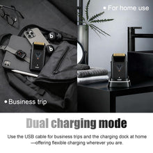 Load image into Gallery viewer, VGR 334 Foil Shaver for Men, Professional Electric Razor for Shaving Face &amp; Bald Head, 10000RPM Vector Motor, Double Titanium Foils, LED Display, USB Charging Base, Men's Electric Shavers for Barbers
