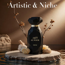 Load image into Gallery viewer, A CENTER AL NOOR Eau de Parfum Unisex 3.4 Fl Oz Perfume For Women&amp;Men| Long Lasting Exotic Saffron, Iris &amp; Leather Fragrance | Sophisticated Oriental Woody Scent | Cologne Gift Daily Use
