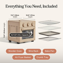 Load image into Gallery viewer, Our Place Wonder Oven | 6-in-1 Stainless Steel Air Fryer Toaster Oven Combo with Basket, Rack, Pan &amp; Tray | Compact 13 QT Countertop Capacity - Toast, Roast, Bake, Reheat, Broil &amp; Steam | Steam
