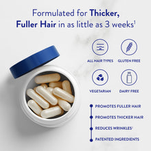 Load image into Gallery viewer, Routine Wellness Hair Growth Supplement – CLINICALLY Tested Thicker, Fuller-Looking Hair Support with Biotin &amp; Key Nutrients, Vegetarian &amp; Gluten-Free Vitamins - 1 Bottle, 30 Day Supply
