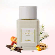 Load image into Gallery viewer, Ajmal Ode Tubéreuse Eau de Parfum for Women – 3.4 fl oz / 100 ml | Luxury Premium Floral Woody Perfume | Long Lasting French Fragrance | Made in France &amp; Crafted in Dubai | Exclusive for USA
