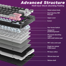 Load image into Gallery viewer, AULA S75 PRO Wireless Mechanical Keyboard with Screen&amp;Knob, 75% Hot Swappable Gaming Keyboard with Pre-lubed Switches, RGB Backlit, PBT Keycaps Creamy Sounding Pc Gaming Keyboards
