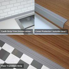 Load image into Gallery viewer, COUKIU Wall Corner Protector, Inside &amp; Outside Self Adhesive Wall Corner Guard&amp;Edge Protector, Flexible Vinyl Corner Moulding Trim Caulk Strip, Peel and Stick Trim for Ceiling, Countertop, Grey, 10ft
