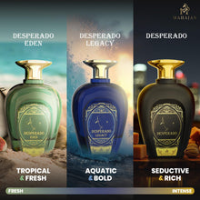 Load image into Gallery viewer, Mahajan Desperado Eden Eau de Parfum – Exotic Sweet Tropical Cologne – Irresistible with Creamy Coconut &amp; Fresh Mint – Long-Lasting Luxury Fragrance for Men (3.4 oz)
