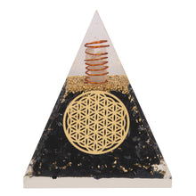 Load image into Gallery viewer, Agate Mart Energy Generator Black Tourmaline Orgonite Pyramids with Black Tourmaline Pendant - Healing- meditation orgonite pyramids E-Energy Protection and Protective Set
