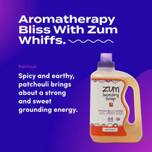 Load image into Gallery viewer, Indigo Wild Zum Clean Laundry Soap - Plant-Based Liquid Laundry Soap - Contains Baking Soda, Essential Oils &amp; Saponified Coconut Oil - Patchouli Scent - 64 fl oz

