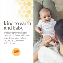 Load image into Gallery viewer, Burt's Bees Baby Diaper Rash Cream, 40% Zinc Oxide Calms &amp; Soothes Skin for Fast Relief, Eczema Safe Balm, 100% Natural Origin Plant Based Formula, Pediatrician Tested, Travel Size, 6 oz (3 oz 2-Pack)
