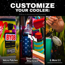 Load image into Gallery viewer, SHITI Coolers Cooler Backpack for Camping, Travel, Beach, Soft Lunch Box for Food, Drinks &amp; Ice, Portable, Waterproof 24 Hr Insulated Bag with Shoulder Straps, Customizable, The Blackout, 15 Cans
