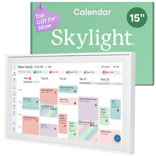 Load image into Gallery viewer, Skylight Calendar: 15-inch Wall Planner Digital Calendar &amp; Chore Chart, Smart Touchscreen Interactive Display for Family Schedules – Wall Mount Included, Great for Organizing Your 2026 Calendar
