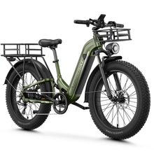 Load image into Gallery viewer, M1 Electric Bike for Adults with 1800W Peak Motor, 26'' x 4.0'' Fat Tire Electric Bike, 48V 17.5Ah Battery, 85 Miles Electric Mountain Bike, 36MPH 7 Speed Electric Bicycle with Front and Rear Baskets
