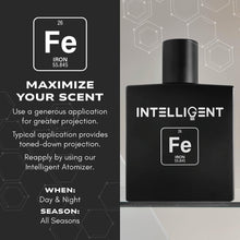 Load image into Gallery viewer, Intelligent Iron | Magnetic, Masculine, and Timeless | Extrait de Parfum for Men | 3.4 Fl Oz (100 mL)
