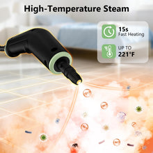 Load image into Gallery viewer, Steam Cleaner, Portable Steamer for Cleaning with 16pcs Accessories, 6-Level Adjustable and 15s Heat-Up, Handheld Steam Cleaner for Home, Tile, Dirt, Grout, Grease, Car Detailing
