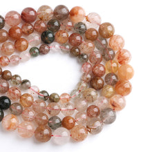 Load image into Gallery viewer, 6MM 60PCS Natural Crystal Stone Colorful Rutilated Quartz Beads for Jewelry Making DIY Bracelet
