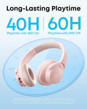 Load image into Gallery viewer, Soundcore by Anker Q20i Hybrid Active Noise Cancelling Headphones, Wireless Over-Ear Bluetooth, 40H Long ANC Playtime, Hi-Res Audio, Big Bass, Customize via an App, Transparency Mode (Pink)
