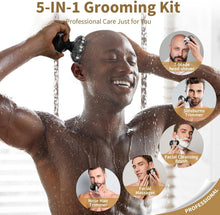 Load image into Gallery viewer, SHPAVVER Head Shavers for Bald Men: 5-in-1 Electric Razor - IPX7 Waterproof Shaving Grooming Kit for Balder - Turbo Speed &amp; Precision Blades (Gray Black)
