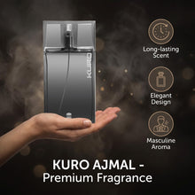 Load image into Gallery viewer, Ajmal Kuro Eau de Parfum for Men, 3.0 fl oz / 90 ml, Aromatic Spicy Woody Masculine Fragrance, Long Lasting Men’s Perfume, Made in Dubai
