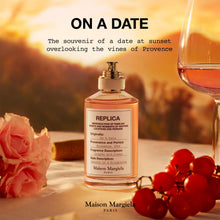 Load image into Gallery viewer, Maison Margiela - Replica - On a Date Eau de Toilette Set - Floral Fragrance - With Patchouli, Rose, &amp; Black Current Accords - 1 Fl Oz &amp; 0.3 Fl Oz Travel Size
