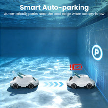 Load image into Gallery viewer, (2026 Upgrade) Cordless Robotic Pool Cleaner, Automatic Pool Vacuum for Above Ground &amp; Inground Pools, 180-Min Runtime, 3L Basket for Leaves &amp; Debris, Auto-Parking, Powerful Suction up to 2200 Sq.Ft
