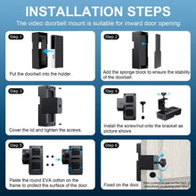 Load image into Gallery viewer, Anti-Theft Video Doorbell Mount Compatible with Ring/Blink Wireless Video Doorbell 1/2/3/3 Plus/4/2023 Release,Not Block Doorbell Motion Sensor,No-Drill Mounting Bracket for Houses,Apartments,Black
