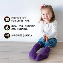 Load image into Gallery viewer, HOT FEET Toddler Crew Warm Thermal 5/6 Pack Socks Soft Thick Brushing, 2-4 Years, 5 Pack, 5 Marled Gripped (2)
