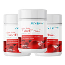 Load image into Gallery viewer, Juvenon BloodFlow-7 Nitric Oxide Supplements for Men &amp; Women - Natural Nitric Oxide Booster with Nitrosigine® + S7® - Blood Flow &amp; Circulation Support (3-Pack)
