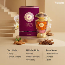 Load image into Gallery viewer, Orientica Nayaat Sultry Vanilla Eau De Parfum 3.3 fl oz / 100ml - Spicy, Vanilla, Powdery, Sweet Almond, White Flowers, Sandalwood, Amber, Balm - Arabic Perfume for Men &amp; Women
