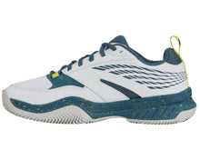 Load image into Gallery viewer, K-Swiss Men's SpeedEx Padel Shoe, White/Indian Teal/Evening Primrose, 8 M
