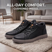 Load image into Gallery viewer, Elevator Shoes for Men, 2.36" Height Increasing High Top Sneakers with Hidden Insoles, Casual Dress Leather Shoes, Non-Slip Sole Black 43
