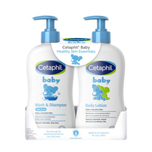 Load image into Gallery viewer, Cetaphil Baby Wash &amp; Shampoo Plus Body Lotion, Healthy Skin Essentials, Head to Toe Hydration for up to 24 Hours, for Delicate, Sensitive Skin, 2-Pack,White
