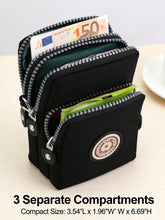 Load image into Gallery viewer, Small Crossbody Bag, Adjustable Strap, Black Mini Phone Wallet Purse, Compact Cell Phone Carrier for Hands-Free Convenience
