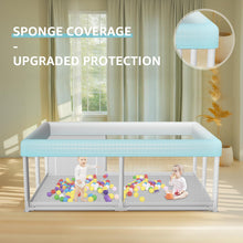 Load image into Gallery viewer, Hiaksedt Large Baby Playpen 65x50 Inch, PlayPen for Babies and Toddlers, Sturdy Safety Play Yard for Indoor &amp; Outdoor with Zipper Gate
