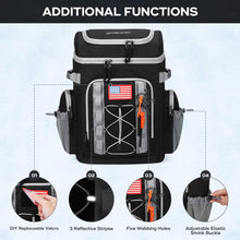 Load image into Gallery viewer, Maelstrom Backpack Cooler,Soft Lightweight Leakproof Cooler Backpack,35 Can Insulated Cooler Bag,Keeps 35 Cans Hot/Cold for Up to 16 Hours,Waterproof Lunch Bag for Men Women-Black
