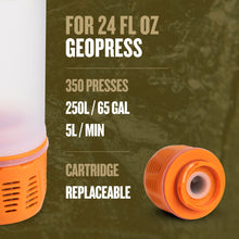 Load image into Gallery viewer, GRAYL GeoPress Replacement Filter &amp; Purifier Cartridge (Hi-Vis Orange)
