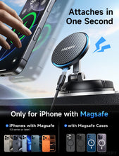 Load image into Gallery viewer, ANDERY Only for iPhone Magsafe Car Mount Charger [15W Fast Wireless Charging, 78+LBS Strong Suction 2400gf Strong Magnetic] 360° Adjustable Car Phone Holder, Phone Holders for Your Car for pats &amp; mats
