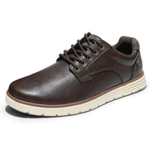 Load image into Gallery viewer, NCCB Men's Casual Dress Sneakers Lace Up Formal Oxfords Dress Shoes for Men Slip-on Comfortable Brown Shoes for Bussiness/Travel/Work Dark Brown Size 9.5
