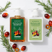 Load image into Gallery viewer, Batana Oil Shampoo and Conditioner Set, Batana Oil Shampoo for Hair Loss, Restores Hair Vitality and Rejuvenates, Stimulates Hair Growth, Repairs Damage for Men &amp; Women 300ml+300ml 10.58fl.oz

