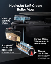 Load image into Gallery viewer, eufy Robot Vacuum E28, 20,000 Pa Suction, Roller Mop with HydroJet System, Portable Carpet for Deep Cleaning,All-in-One Robot Vacuum and Mop Combo, Zero-Tangling, Corner-to-Edge Cleaning (Upgraded)
