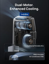 Load image into Gallery viewer, DREO Portable Air Conditioner 318S, 8000 BTU ASHRAE (5000 BTU DOE) Smart AC Unit for Bedroom with Drainage-free Cooling, Fan&amp;Dehumidifier 3 in 1, APP/Voice/Remote, Quiet Standing AC for Room Indoors
