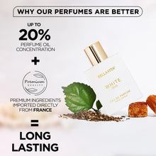 Load image into Gallery viewer, Bellavita Luxury White Oud Perfume for women and men | Long-Lasting | Unisex | Gift for birthdays and anniversary | Vegan and Cruelty-free | IFRA-certified | Arabic Eau de Parfum
