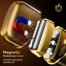 Load image into Gallery viewer, Electric Foil Shavers for Men, Mini Electric Razor, Compact Face Shaver, IPX7 Waterproof Wet Dry Cordless Razor, LED Display, USB-C, Travel-Friendly, Light Gold，Father's Day Gifts
