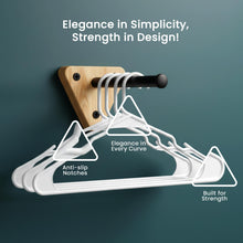 Load image into Gallery viewer, Utopia Home Plastic Hangers 50 Pack – Space Saving Clothes Hanger White
