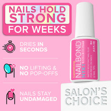 Load image into Gallery viewer, Super Strong Nail Glue for Press On Nails, Nail Tips &amp; Acrylic Nails (8ml) NYK1 NailBond Brush On Glue for Press Ons, Tips &amp; Acrylics - Long Lasting, Maximum Strength, Mess-Free Application
