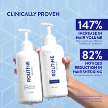 Load image into Gallery viewer, Routine Wellness Hair Thinning System, Anti-Thinning Shampoo &amp; Conditioner Set (Coconut &amp; Vanilla) + Hair Growth Supplement, Clinically Tested to Support Hair Growth
