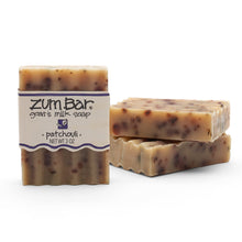 Load image into Gallery viewer, Indigo Wild Zum Bar Goat's Milk Soap - Patchouli - 3 oz (3 Pack)
