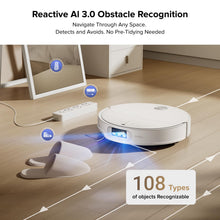 Load image into Gallery viewer, roborock Qrevo CurvX Robot Vacuum and Mop, 22,000Pa Suction, 3.14’’ Ultra Slim, Zero-Tangling Design, Reactive AI Obstacle Recognition, AdaptiLift Chassis, Auto Hot Water Mop Washing &amp; Drying
