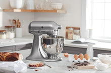 Load image into Gallery viewer, KitchenAid Artisan Series 5 Quart Tilt Head Stand Mixer with Pouring Shield KSM150PS, Contour Silver, Zinc
