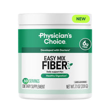 Load image into Gallery viewer, Physician's CHOICE Easy Mix Fiber for Digestive Health &amp; Regularity - No Grit, Sugar Free, &amp; Tasteless - Daily Prebiotic Soluble Fiber Powder Supplement for Women and Men - Unflavored - 7.1oz
