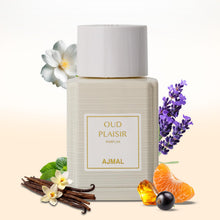 Load image into Gallery viewer, Ajmal Oud Plaisir Eau de Parfum – 3.4 fl oz / 100 ml | Luxury Premium Woody AmberPerfume for Women Perfume | Long Lasting French Fragrance | Made in France &amp; Crafted in Dubai | Exclusive for USA

